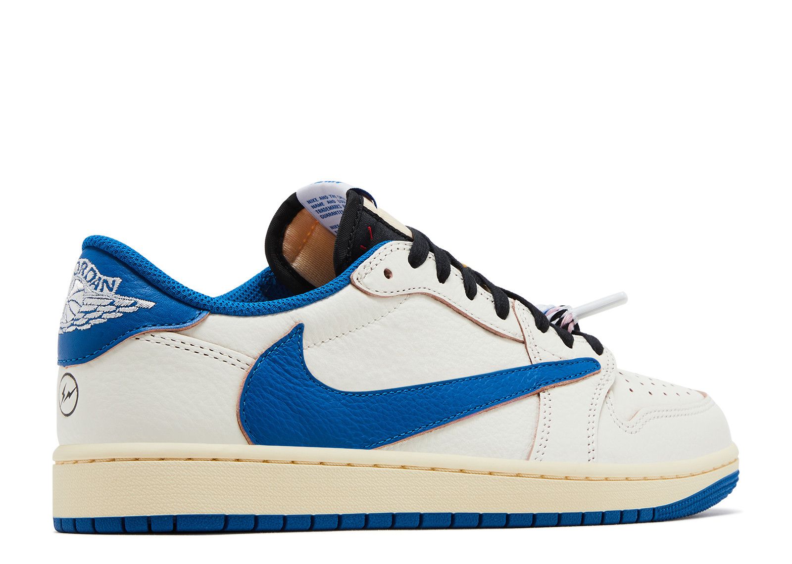 Fragment Design x Travis Scott x Jordan 1 Low OG SP ‚Sail Military Blue‘
