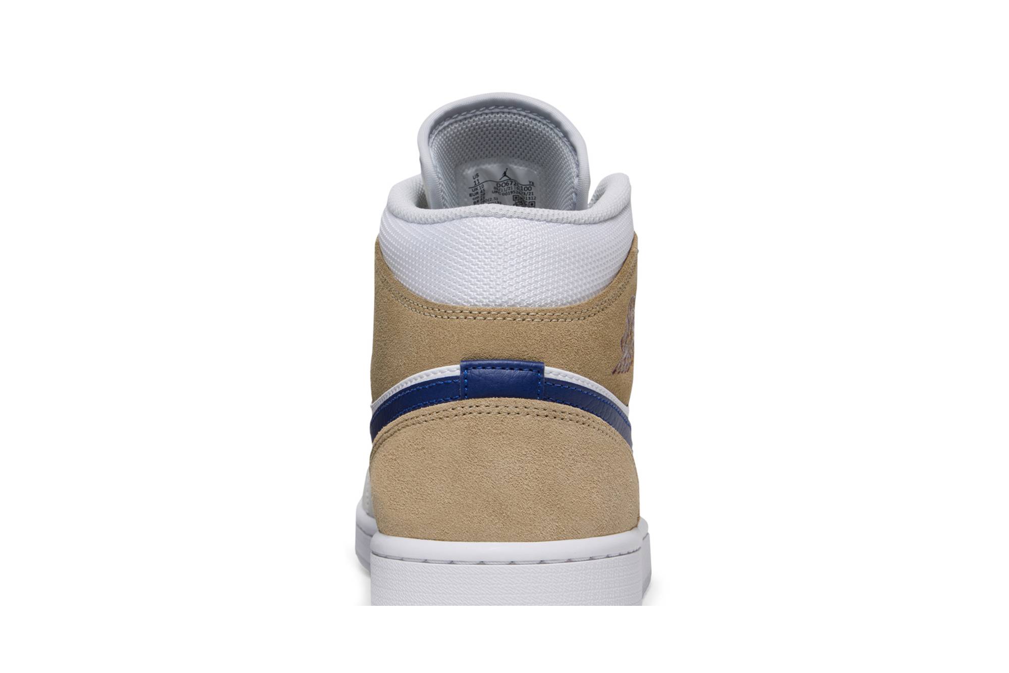 Jordan 1 Mid ‚White Khaki Blue Void‘