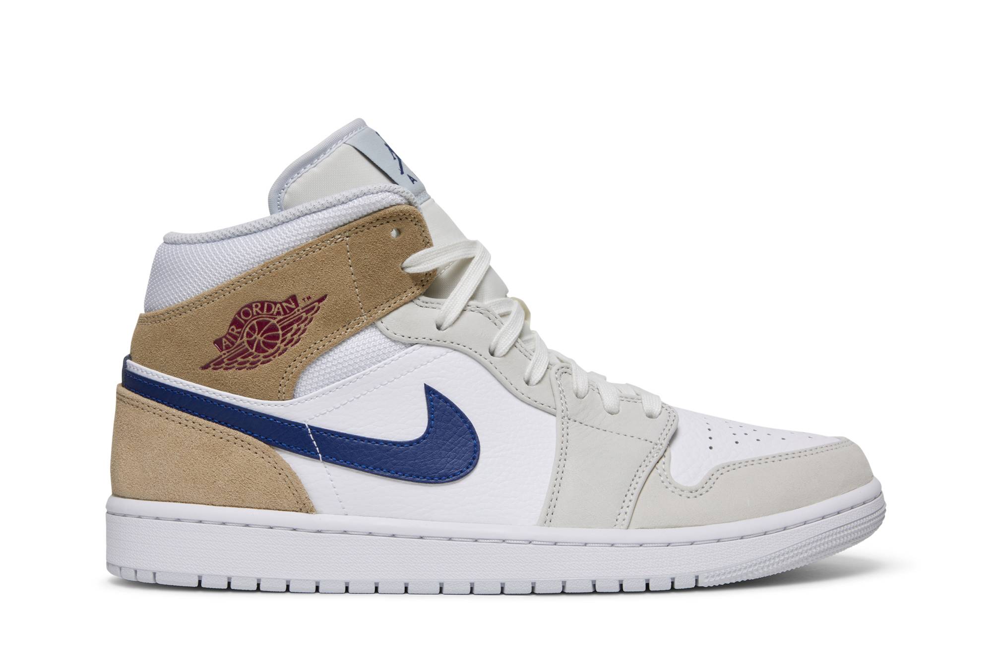Jordan 1 Mid ‚White Khaki Blue Void‘