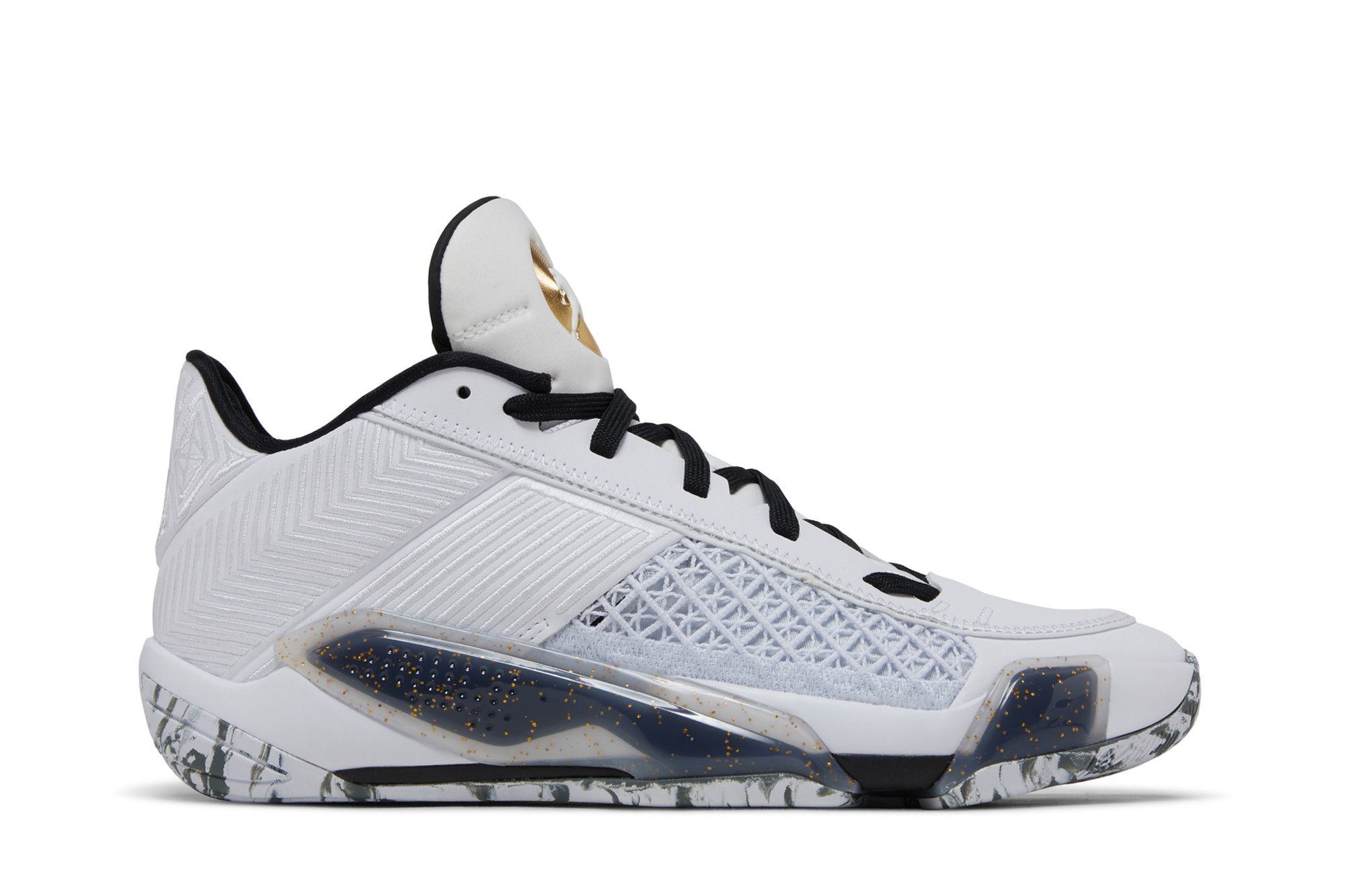 Jordan 38 Low ‚White Metallic Gold‘