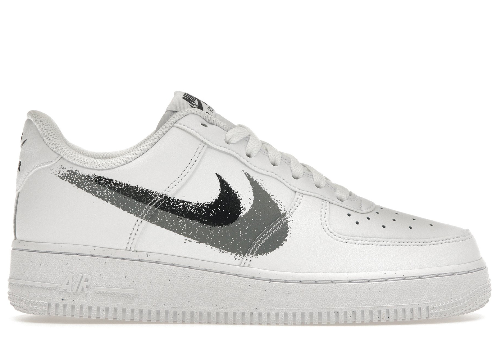 Nike Air Force 1 Low ’07 Spray Paint Swoosh White Black Grey