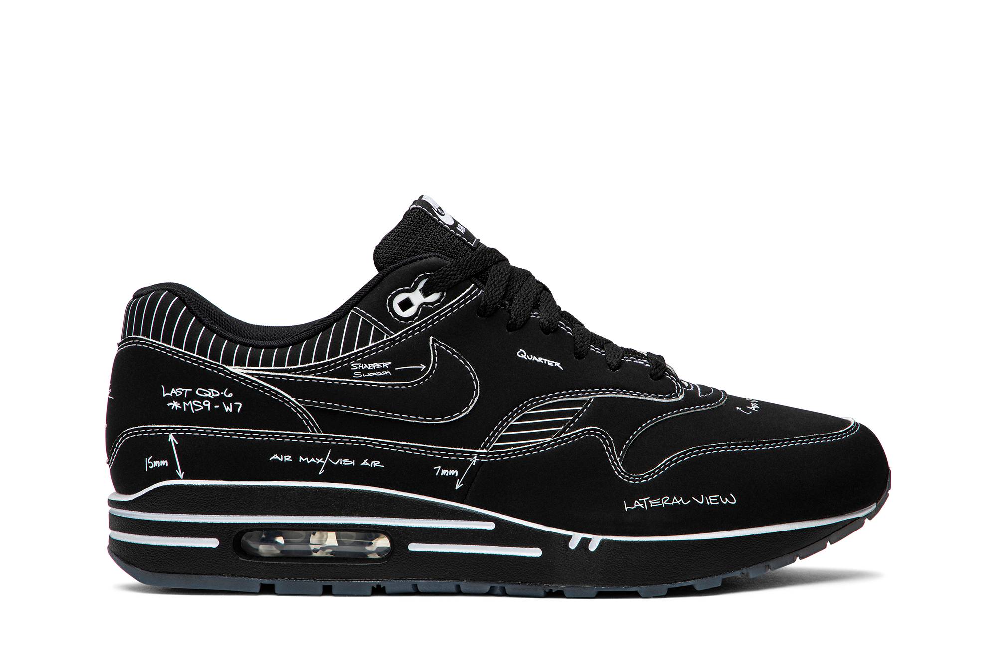 Nike Air Max 1 ‚Tinker Sketch to Shelf - Black Schematic‘