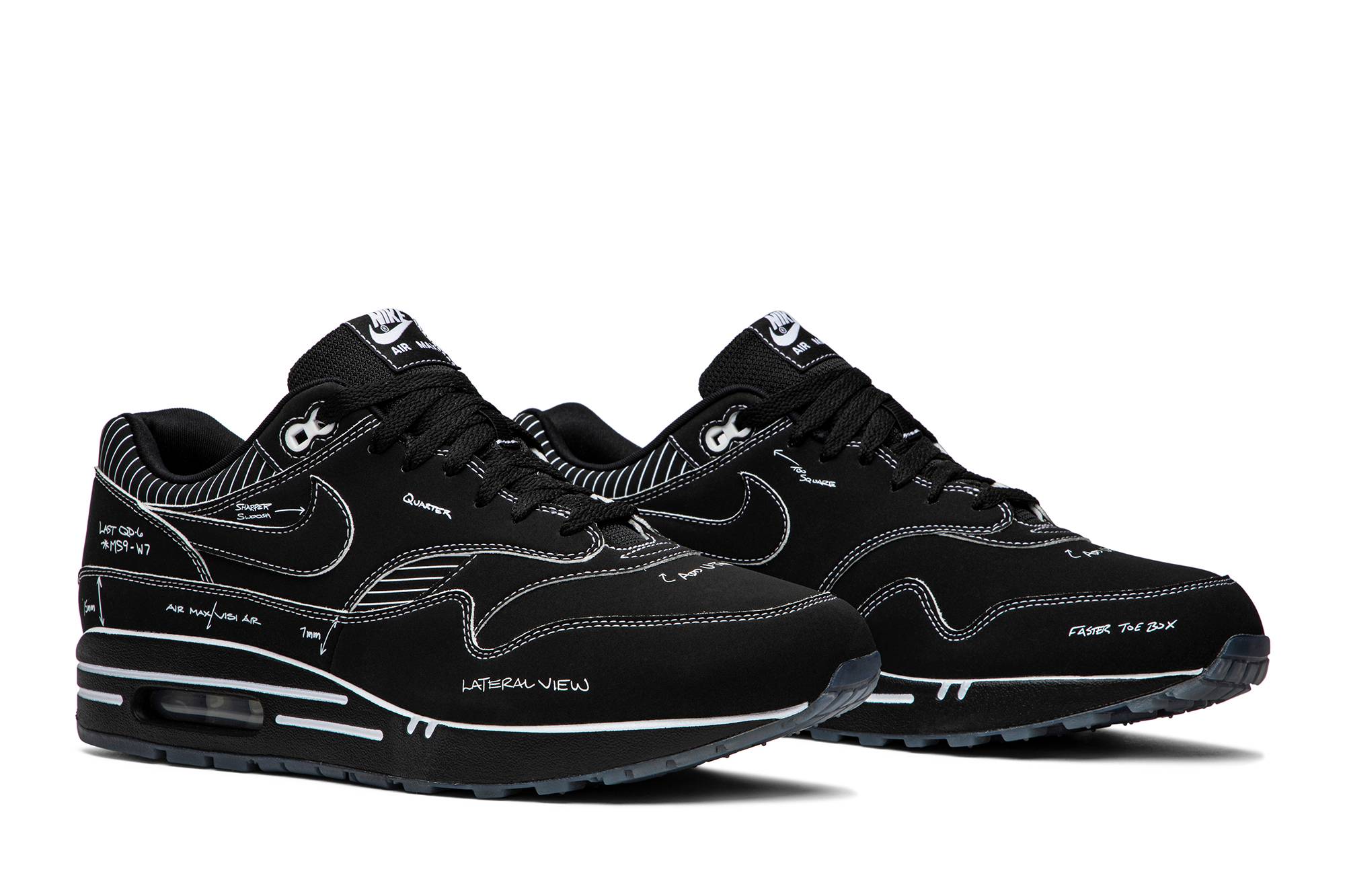 Nike Air Max 1 ‚Tinker Sketch to Shelf - Black Schematic‘