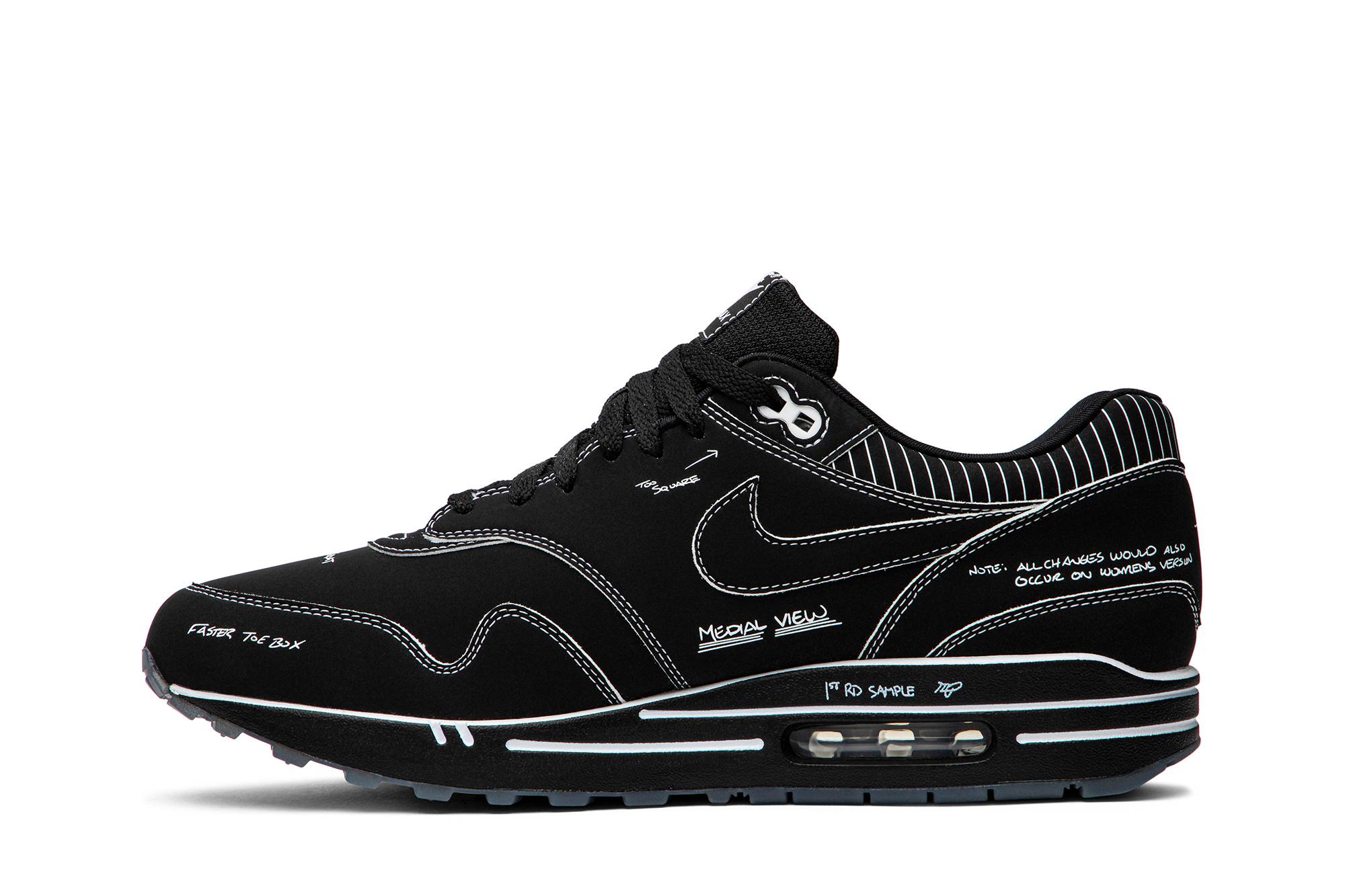 Nike Air Max 1 ‚Tinker Sketch to Shelf - Black Schematic‘