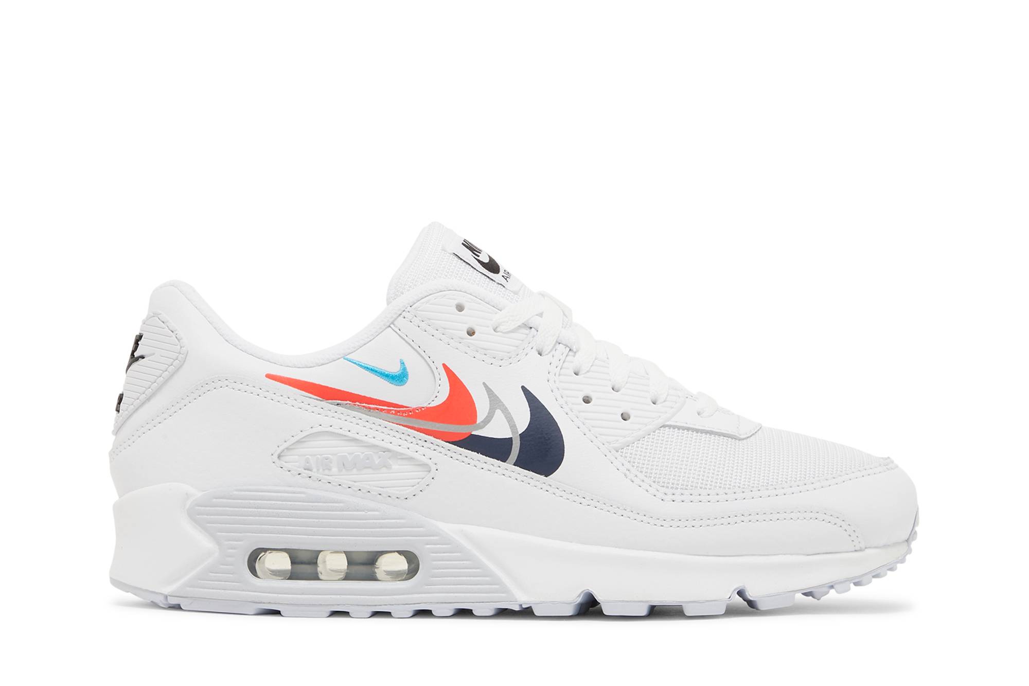 Nike Air Max 90 ‚Multi Swoosh - White Bright Crimson‘