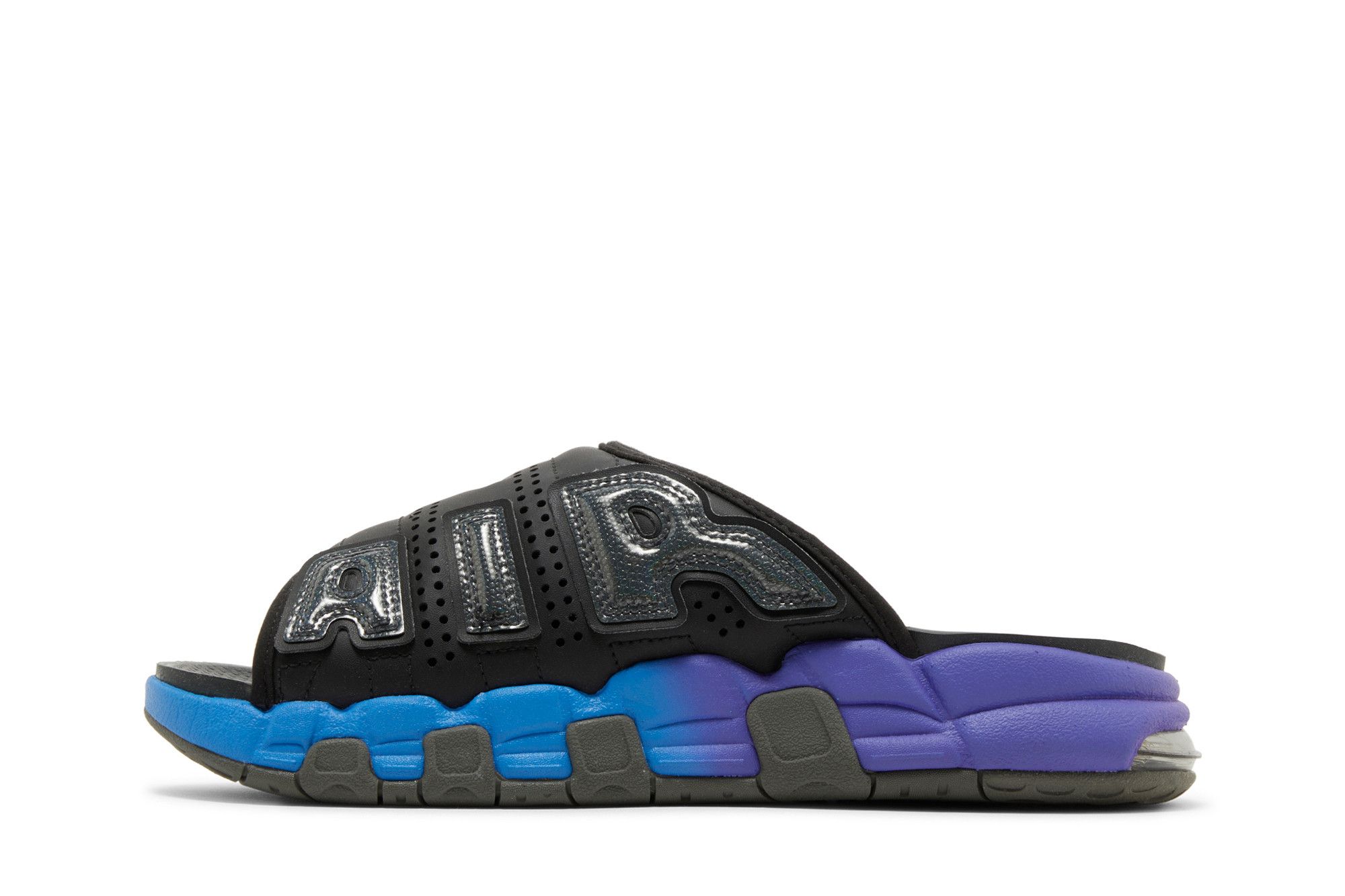 Nike Air More Uptempo Slide ‚Black Blue Purple Gradient‘