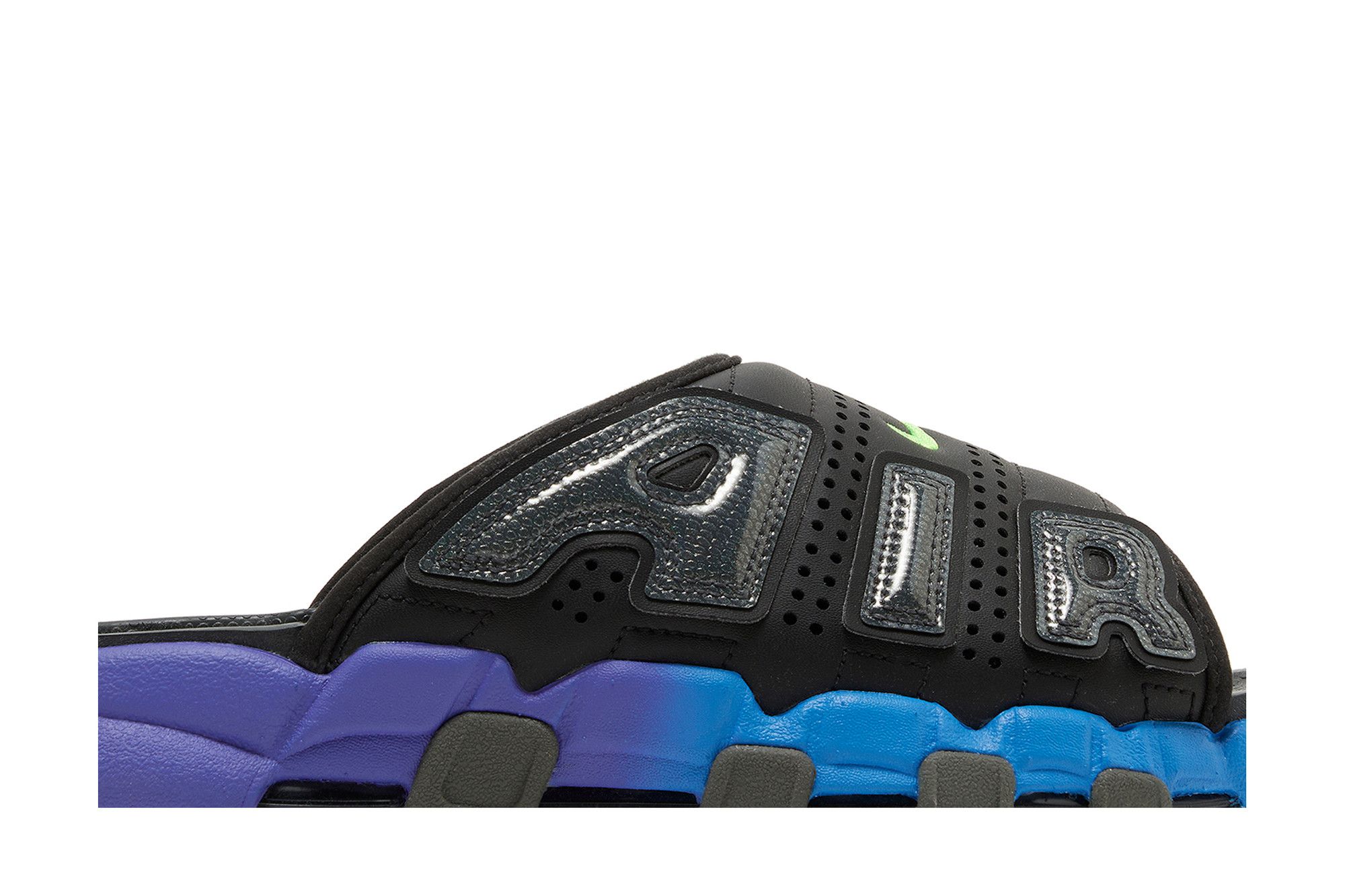 Nike Air More Uptempo Slide ‚Black Blue Purple Gradient‘