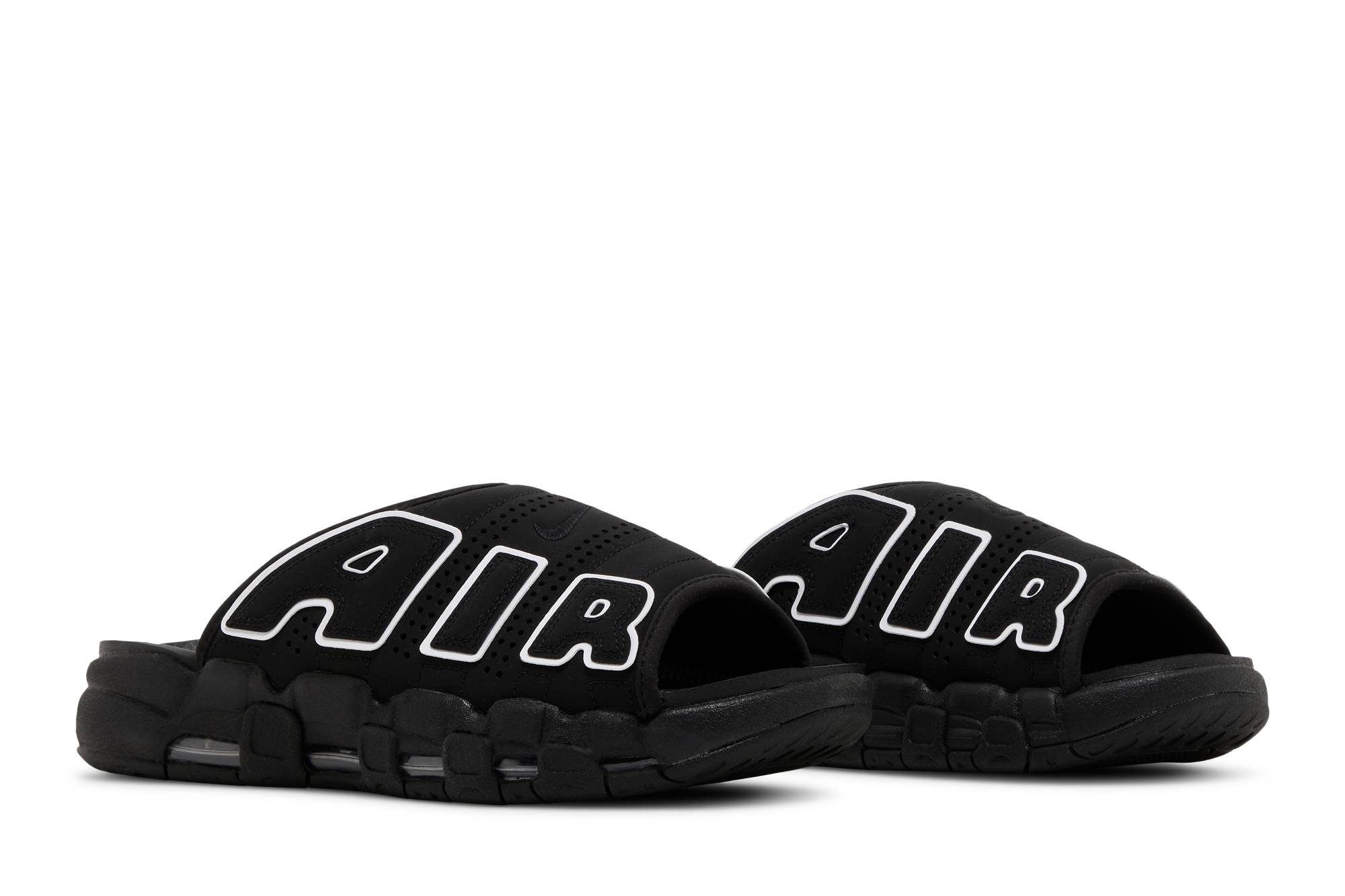 Nike Air More Uptempo Slide ‚Black - Grey Sole‘