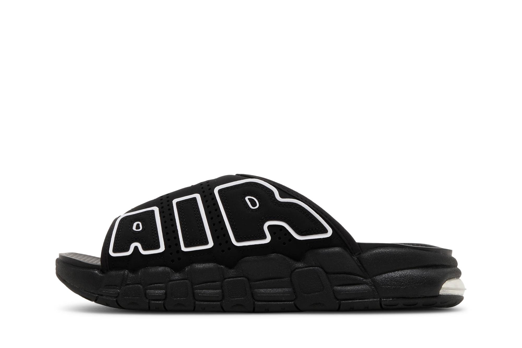 Nike Air More Uptempo Slide ‚Black - Grey Sole‘
