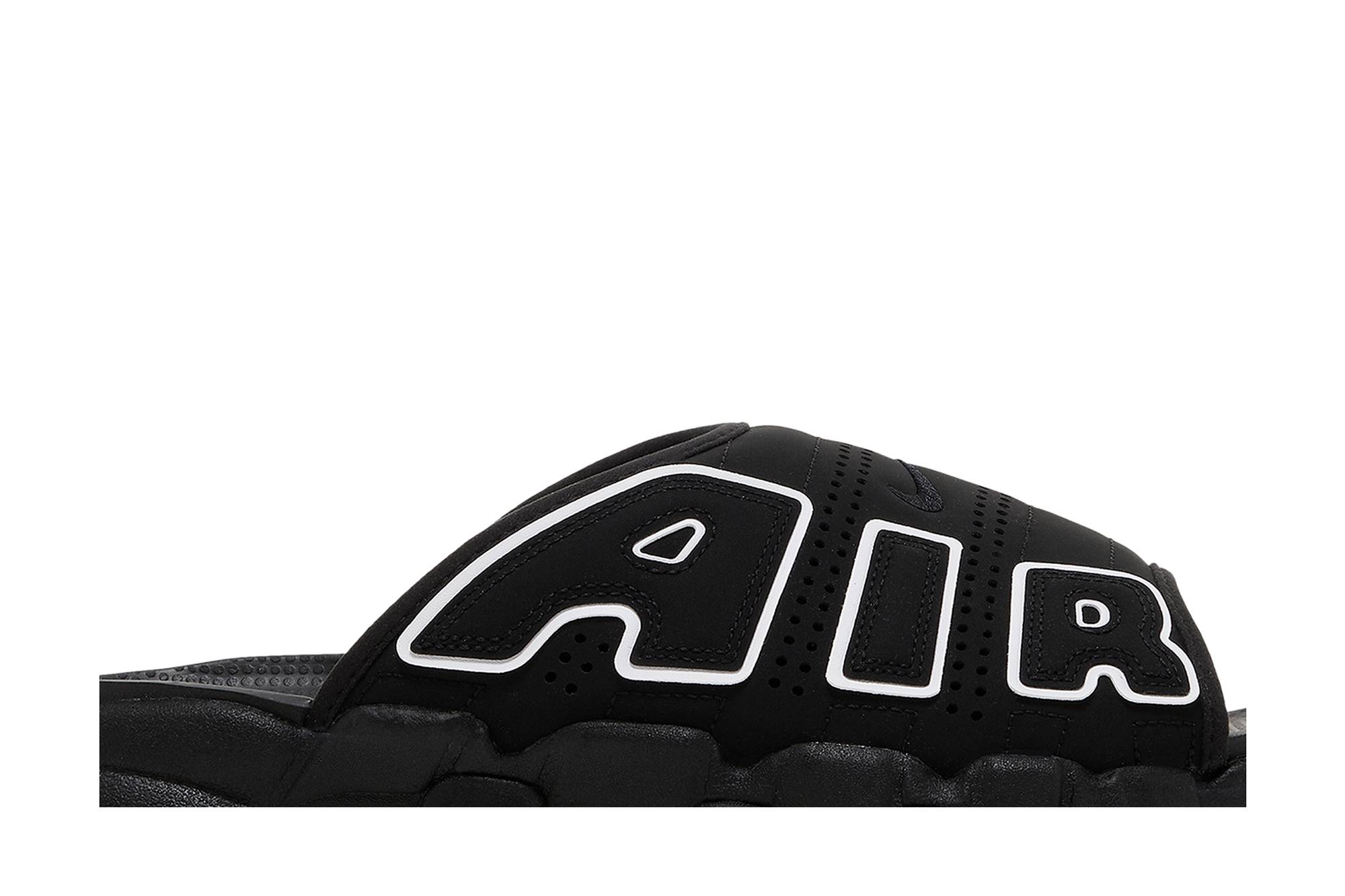 Nike Air More Uptempo Slide ‚Black - Grey Sole‘