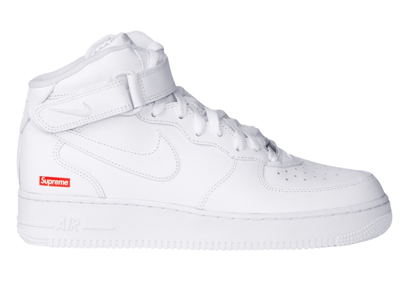Nike Supreme x Air Force 1 Mid ‚Box Logo - Triple White‘