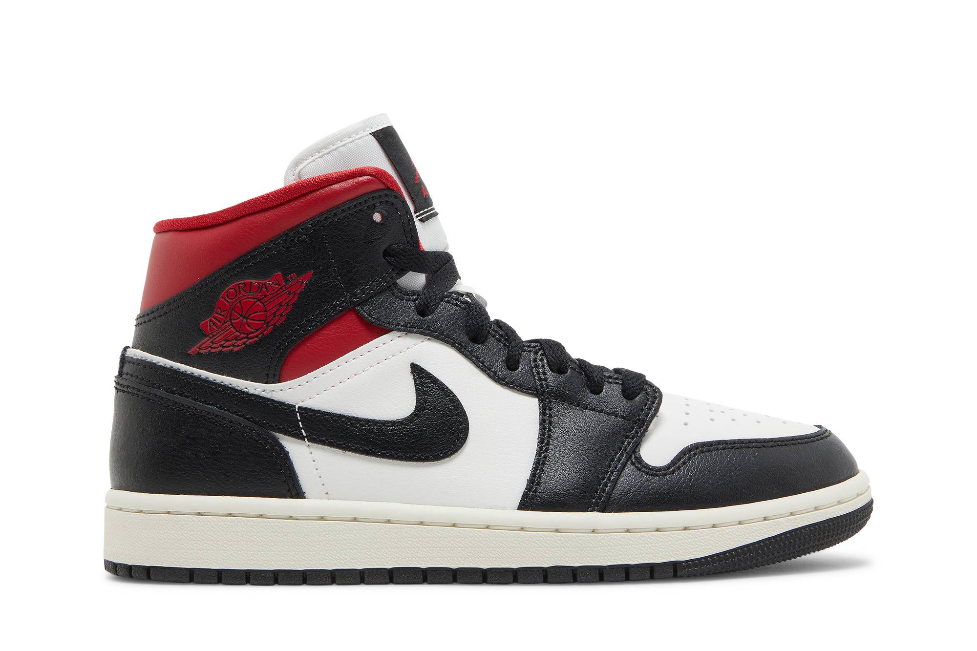Wmns Jordan 1 Mid ‚Black Sail Gym Red‘